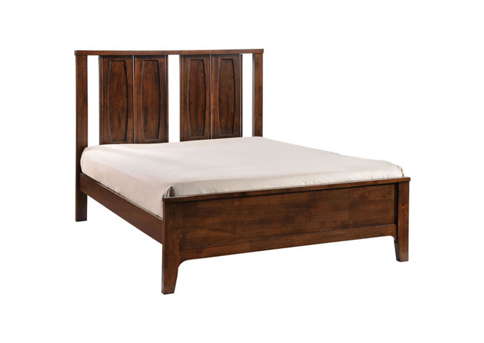 Portland Queen Bed Walnut FurnishPlus