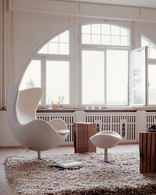 modern living room egg chair