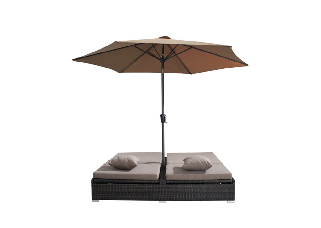 Atlantic Double Chaise Lounge Espresso FurnishPlus