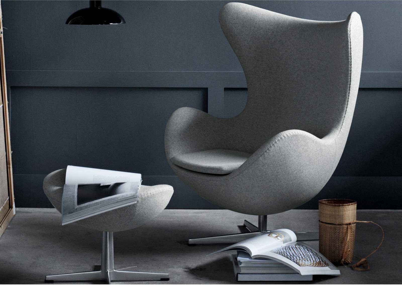 arne jacobsen egg chair ottoman