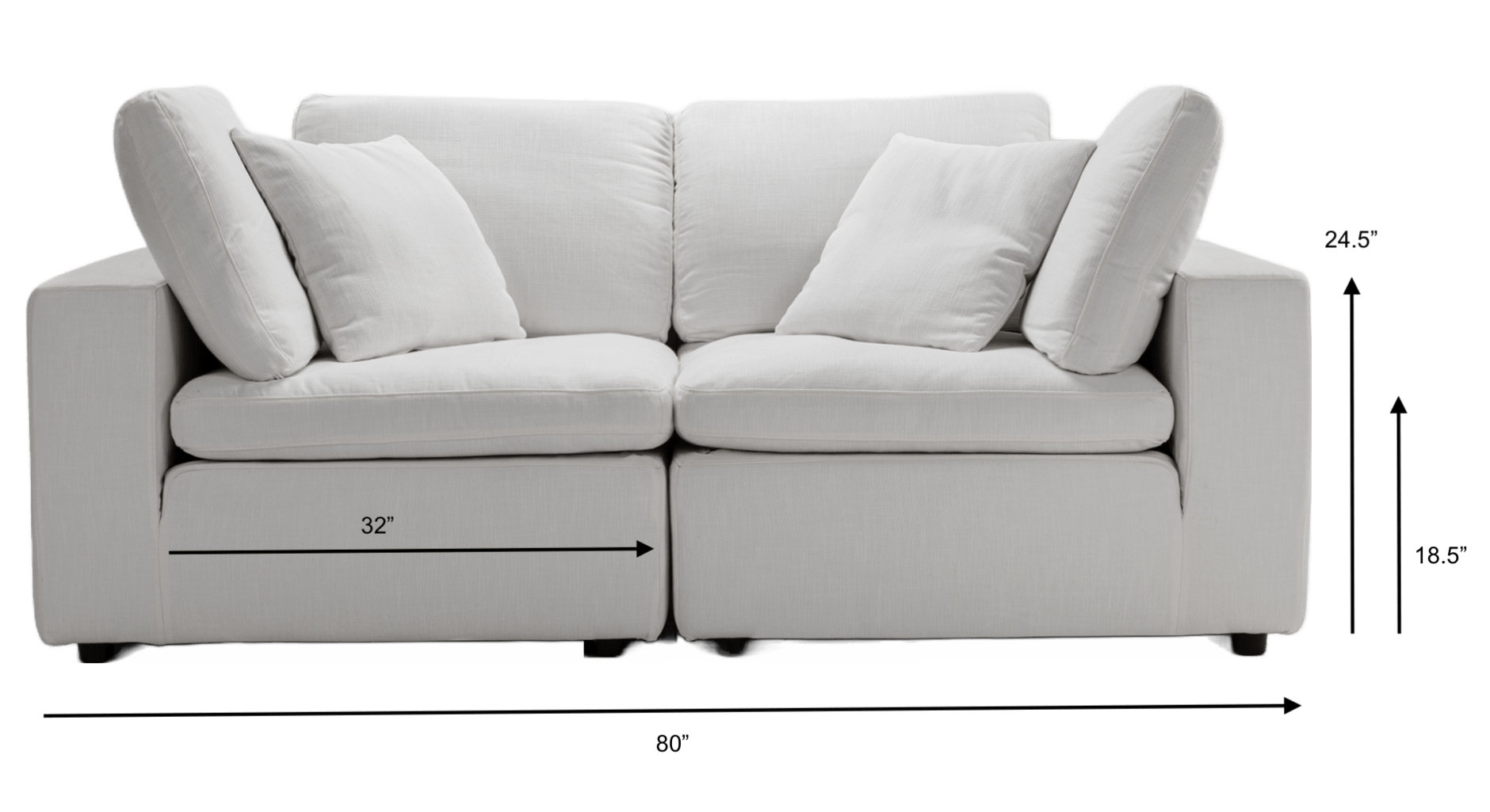 Cloud Loveseat and Ottoman